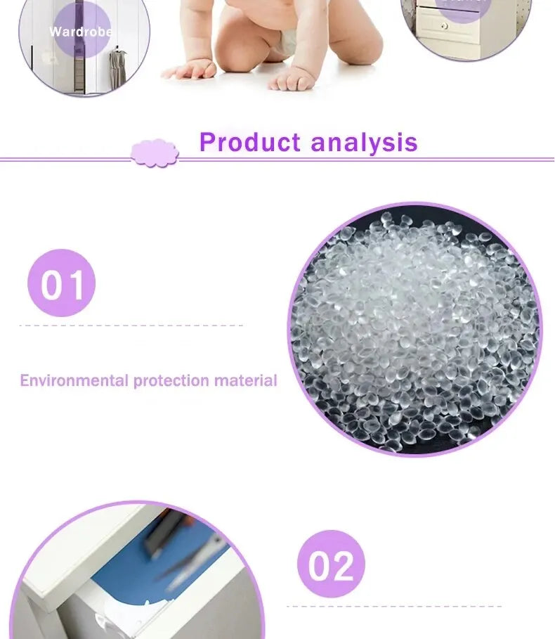 Baby Safety Lock Invisible Lock Kids Security Drawer Latch Cabinet Door Magnetic Child Safety Lock Limiter Children Protection