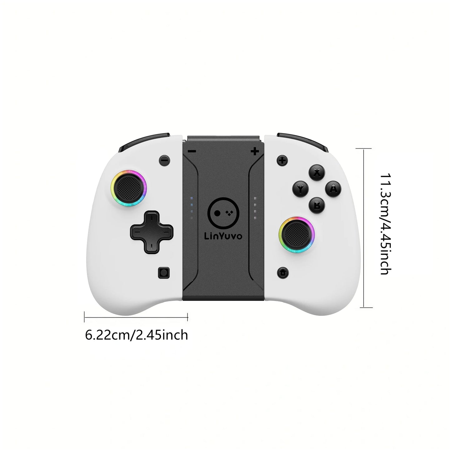 Manette sans fil LinYuvo KS37 Meteor Light pour Switch/Switch OLED, avec fonctions programmables, gyroscope 6 axes, Turbo et vibration