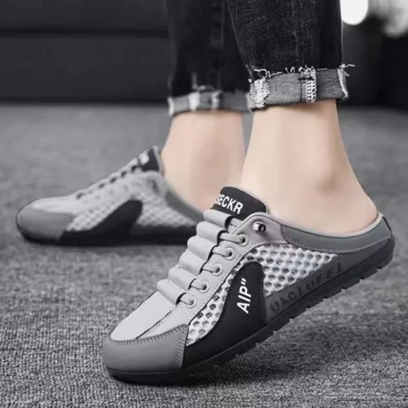 Men's Fashion Soft-soled Half Slippers Summer Men Trendy Bottom Casual Shoes Soft Sole Support Shoes Sneakers Zapatos De Hombre - Shoppiline