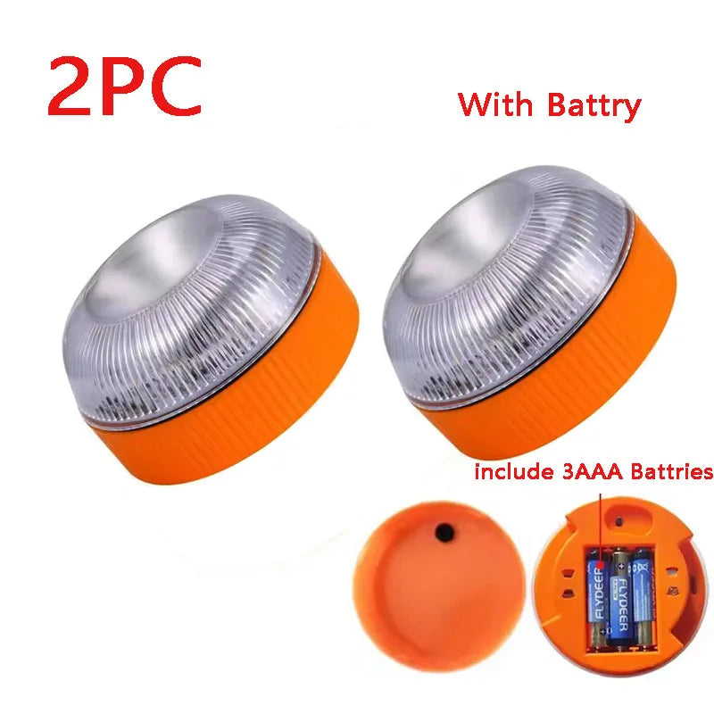 Waterproof LED Warning Beacon, Magnetic Emergency Strobe Light for Forklift, Truck, School Bus, Construction Vehicle, Roadside B