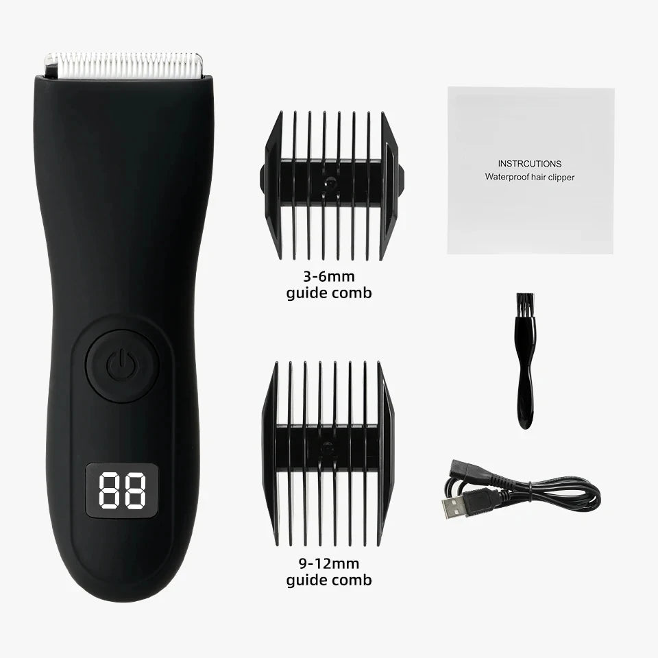 HOMEFISH Mens Body Hair Trimmer for Men Balls Women Lady Shaver Hair Removal Bikini Trimmer Groin & Body Shaver - Shoppiline