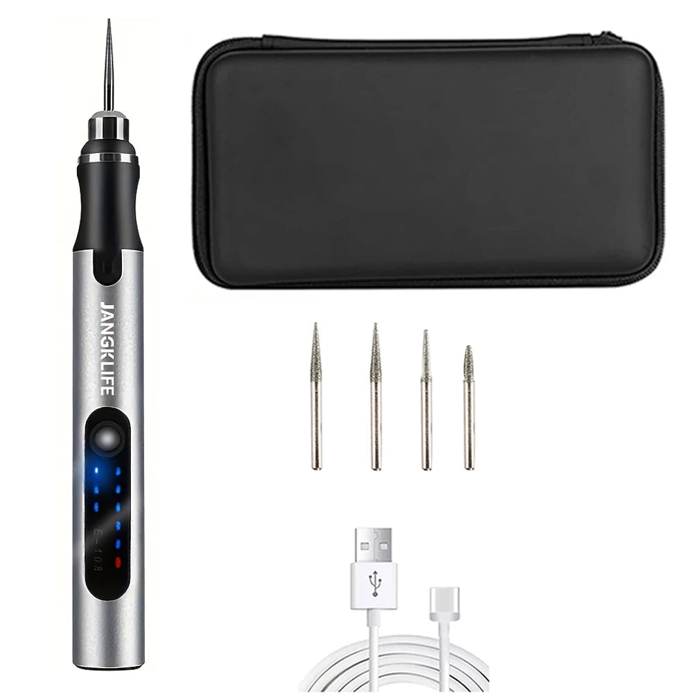 JANGKLIFE USB Cordless Rotary Tool Kit Woodworking Engraving Pen DIY For Jewelry Metal Glass Mini Wireless Drill - Shoppiline