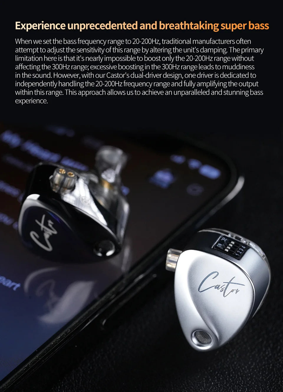 KZ Castor 2DD Dynamic in Ear HiFi Earphone High-end Tunable Game Sport Headsets Monitor Headphone Earbuds EDX PRO ZSNPRO ZVX