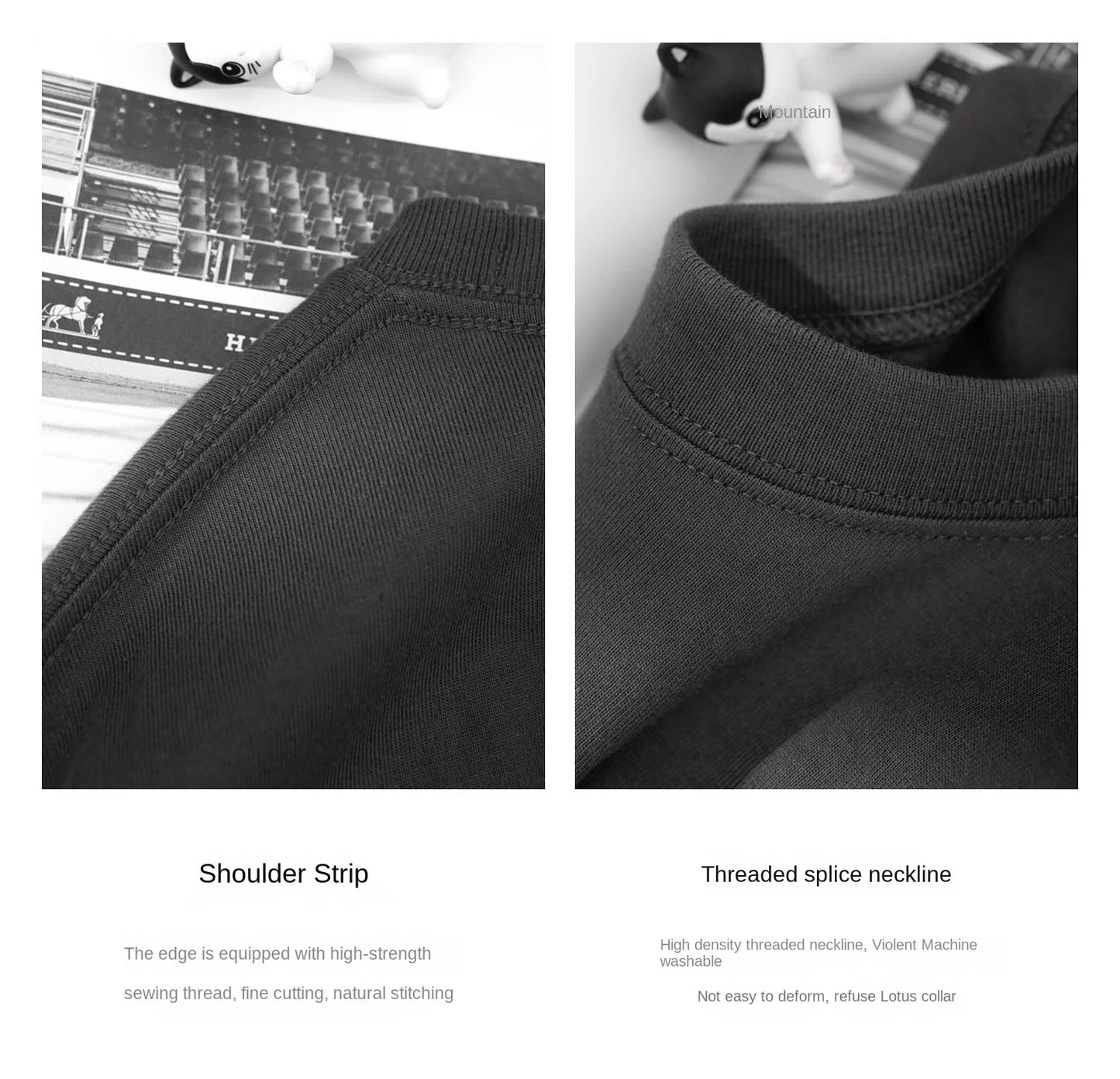 300g Cotton T Shirts Men Short Sleeved Heavyweight Summer Round Neck Loose Breathable Shirt for Men Women Basic Tee