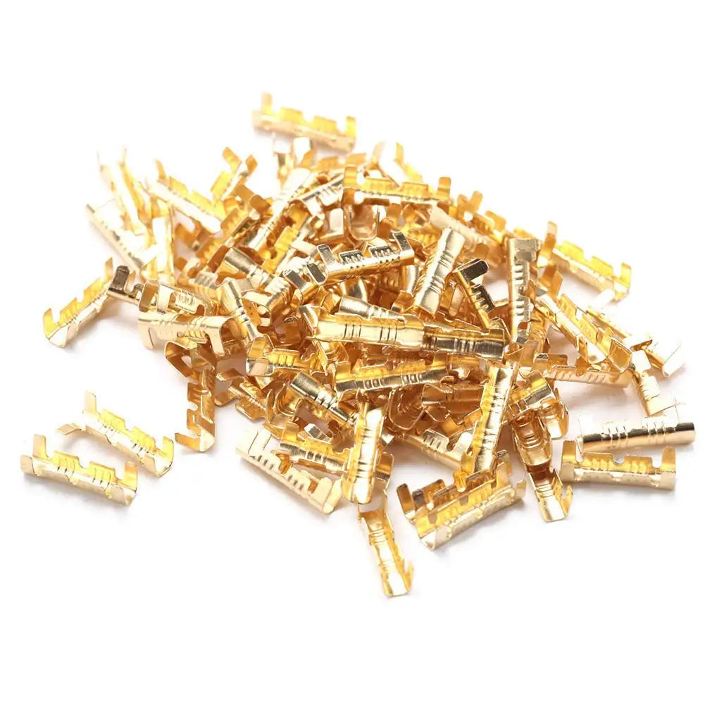 30/100pcs 453u Type 0.3-1.5mm2 Terminal Connector Dual Interface Terminal Electronic High Precision Yellow Copper