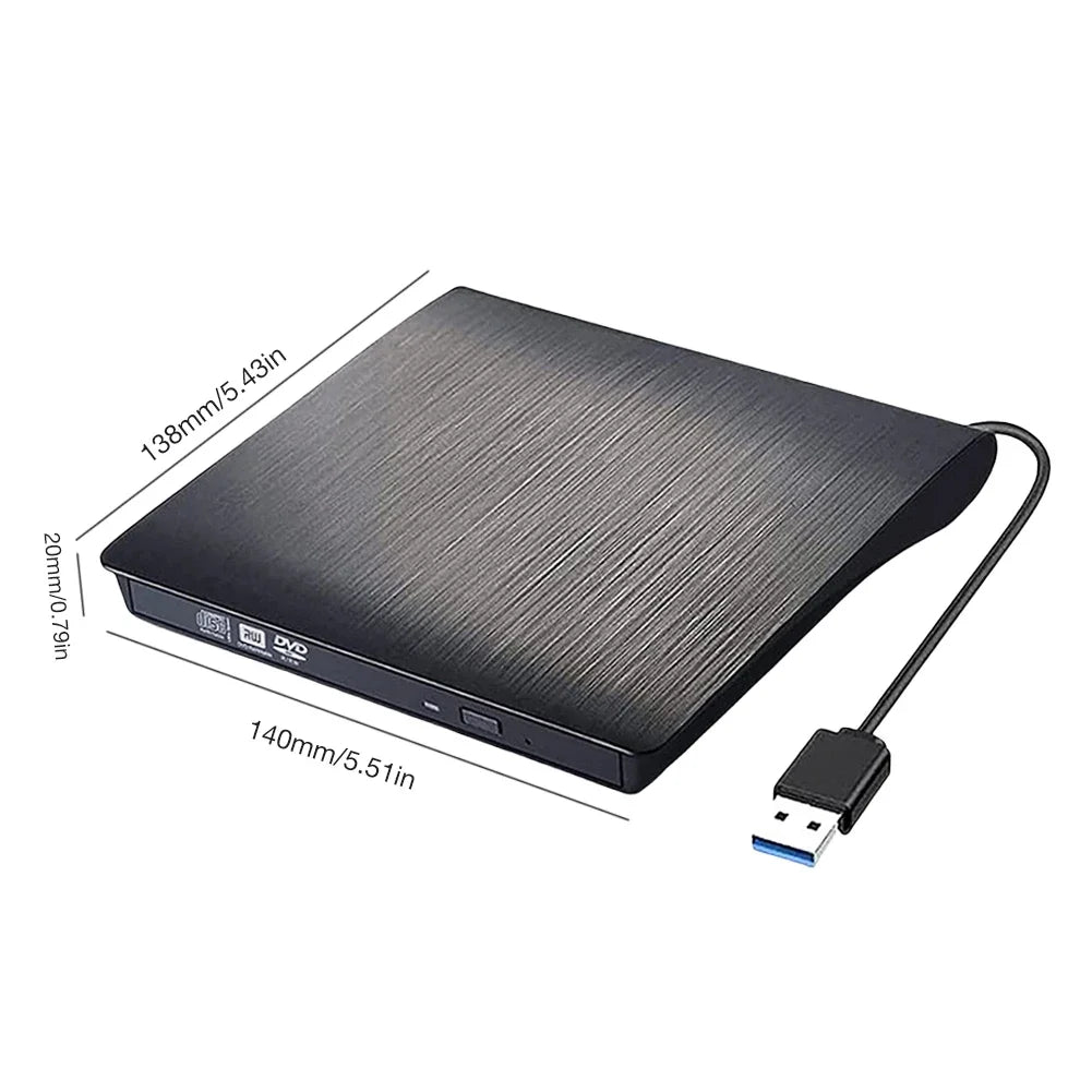 New Drive Enclosure 9.5mm USB 3.0 Type C SATA External DVD CD-ROM RW Player Optical Drives Enclosure Case for Laptop PC Desktop