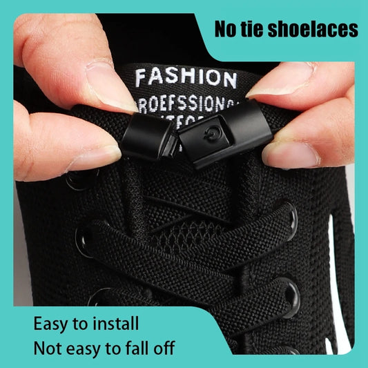No Tie Shoe Laces Outdoor Sports Shoelaces Without Ties Elastic Laces Sneakers for Kids Adult Unisex Shoelace Shoes Accessories