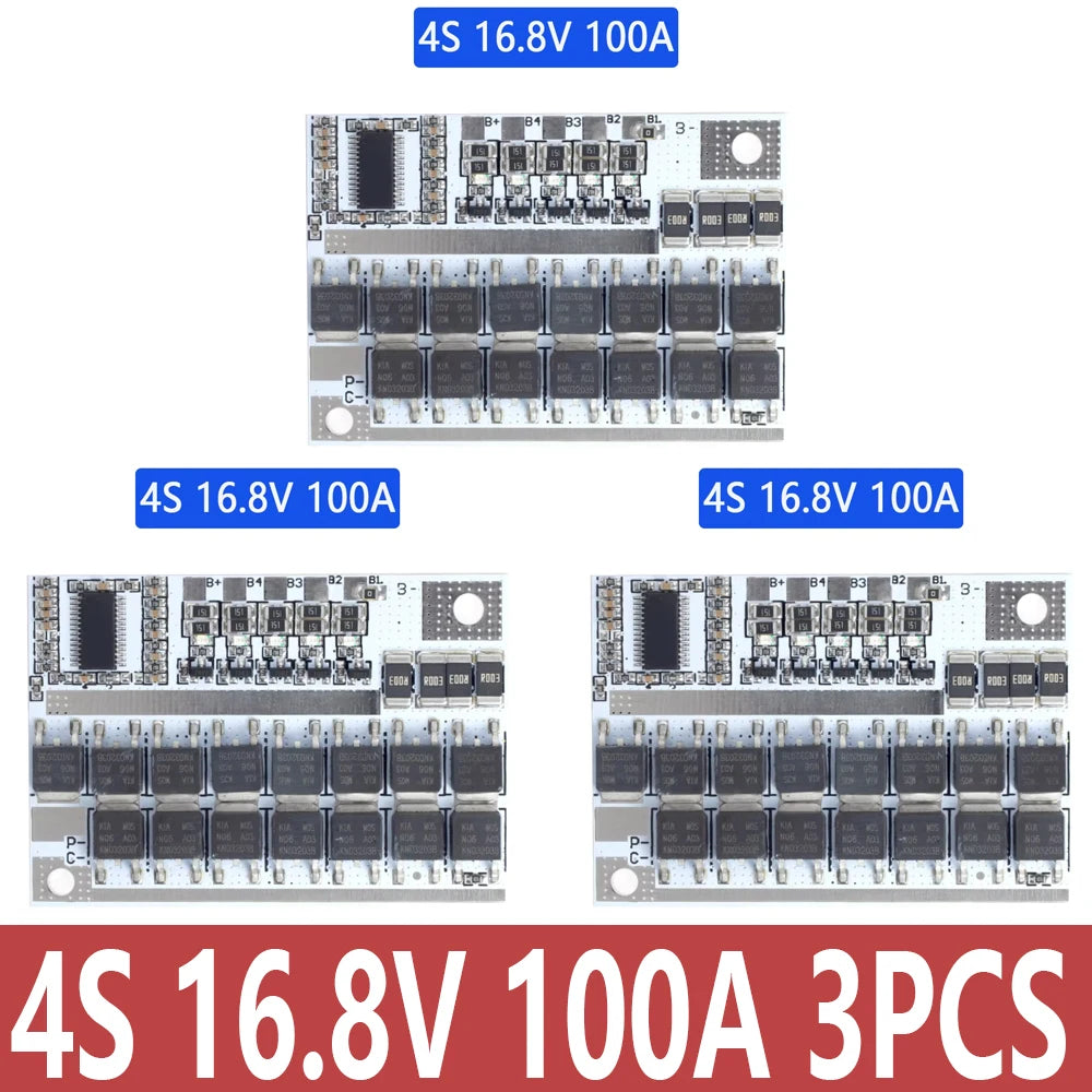 3S/4S/5S Bms 12.6V 16.8V 21V 3.7V 100A Li-ion Lmo Ternary Lithium Battery Protection Circuit Board Li-polymer Balance Charging