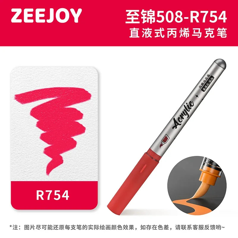ZEEJOY 120/12/1 Colors Direct Liquid Acrylic Marker Pens Waterproof Pen Soft Brush Nib for Manga School Art Supplies Stationery