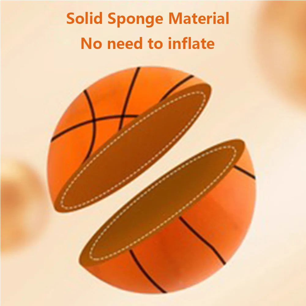 Foam Basketball Kids Silent Basketball Bouncing Mute Silent Ball Bounce Squeezable Mute Bouncing Basketball - Shoppiline