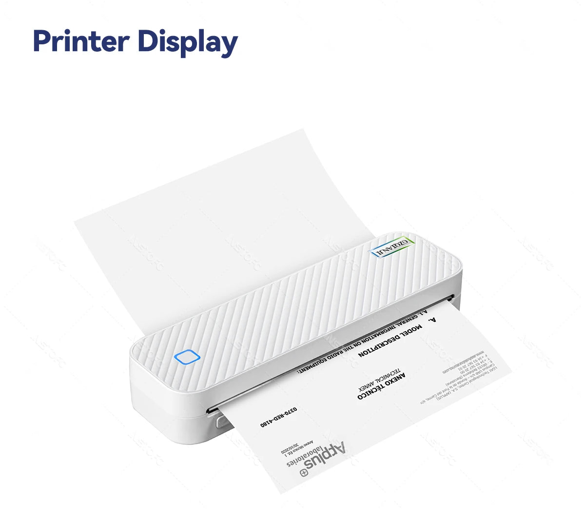 Portable A4 Thermal Printer Bluetooth Photos PDF Document Printing Machine Folded Rolls Paper For Office Work Home School Travel - Shoppiline
