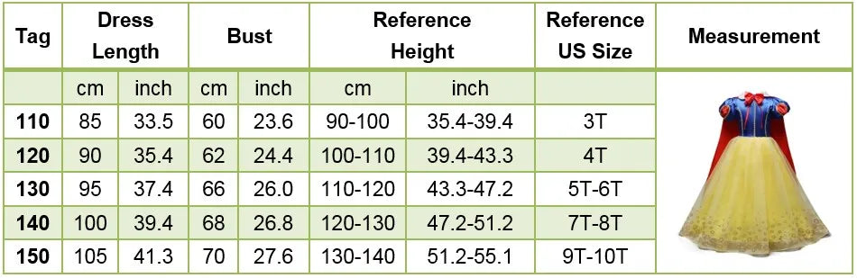 Kids Cinderella Costume Princess Dress for Girls Children Rapunzel Snow White Belle Jasmine Elsa Aurora Cosplay Carnival Dresses