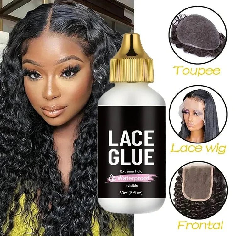 60ml/2fl.oz Wasserfester Perückenkleber für Lace-Perücken – Starker Halt, unsichtbar, schnell trocknend & leicht zu entfernen – Geruchloser Kleber für alle Perücken 2026