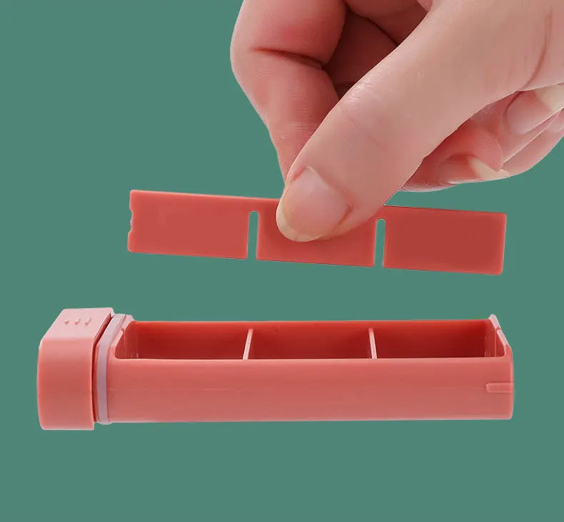 Mini Kleiner tragbarer Reise-Vitaminbox Pillendosen Behälter Organizer Aufbewahrung Tablette 7 Tage 6 Fächer Medizin Fischöle