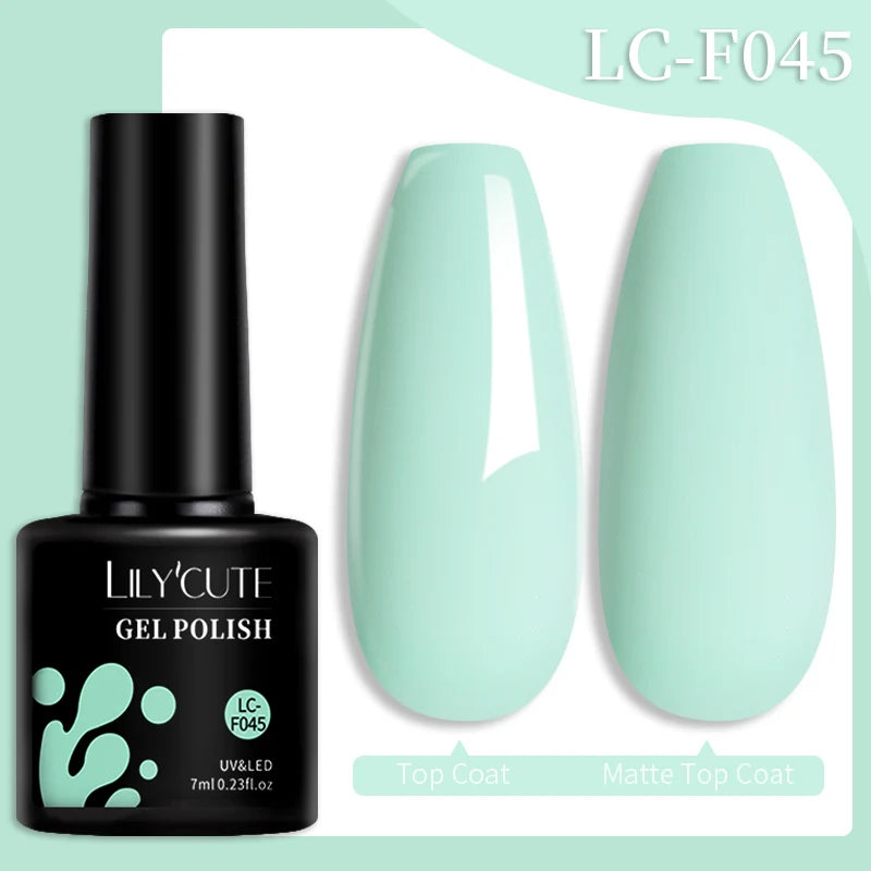 LILYCUTE 129 Colors 7ML Nail Gel Polish Nail Supplies Vernis Semi Permanent Nail Art Manicure Soak Off LED UV Gel Nail Varnishes