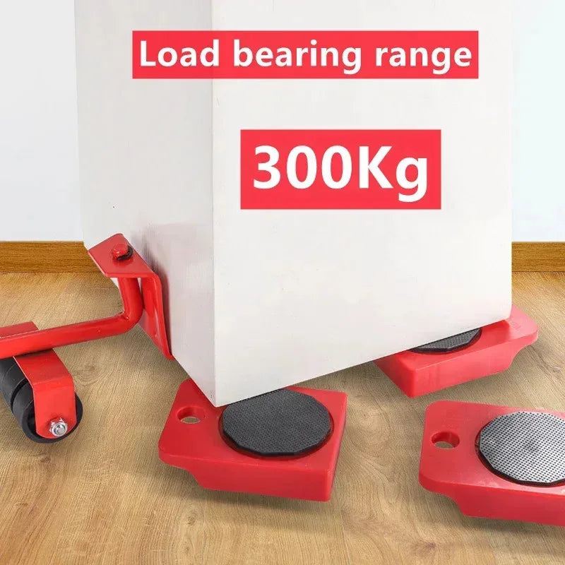 Heavy Duty Furniture Moving Kit - 5pc Roller Set for Effortless Lifting & Gliding