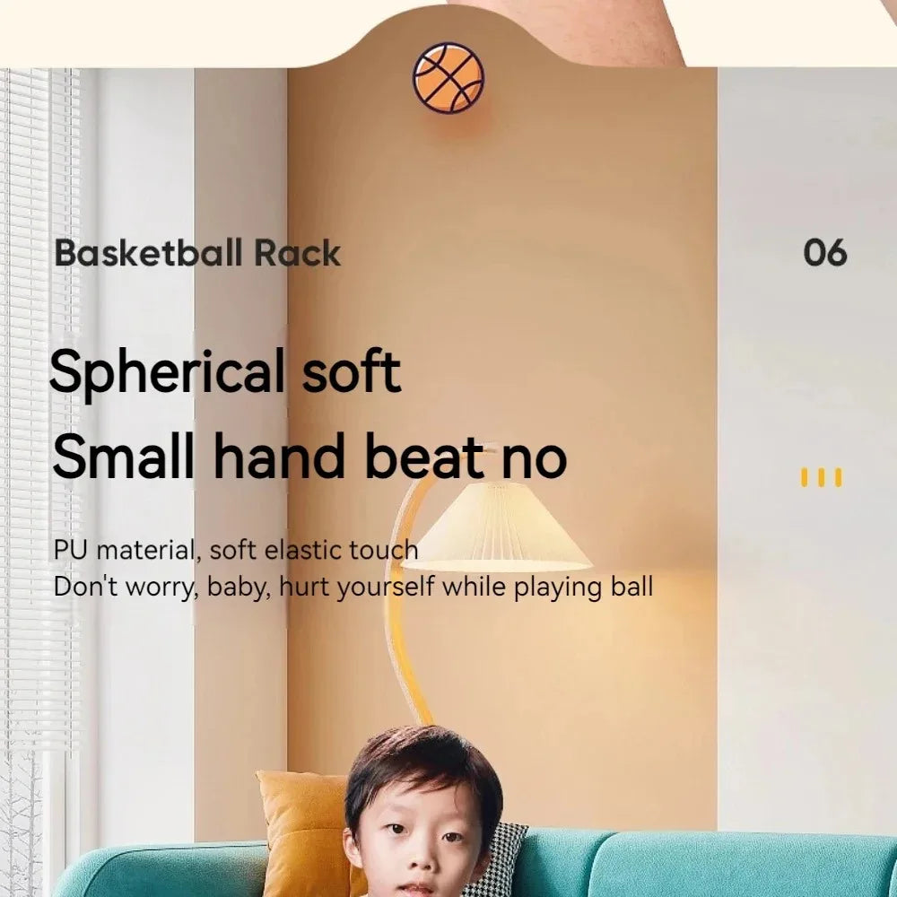 Foam Basketball Kids Silent Basketball Bouncing Mute Silent Ball Bounce Squeezable Mute Bouncing Basketball - Shoppiline