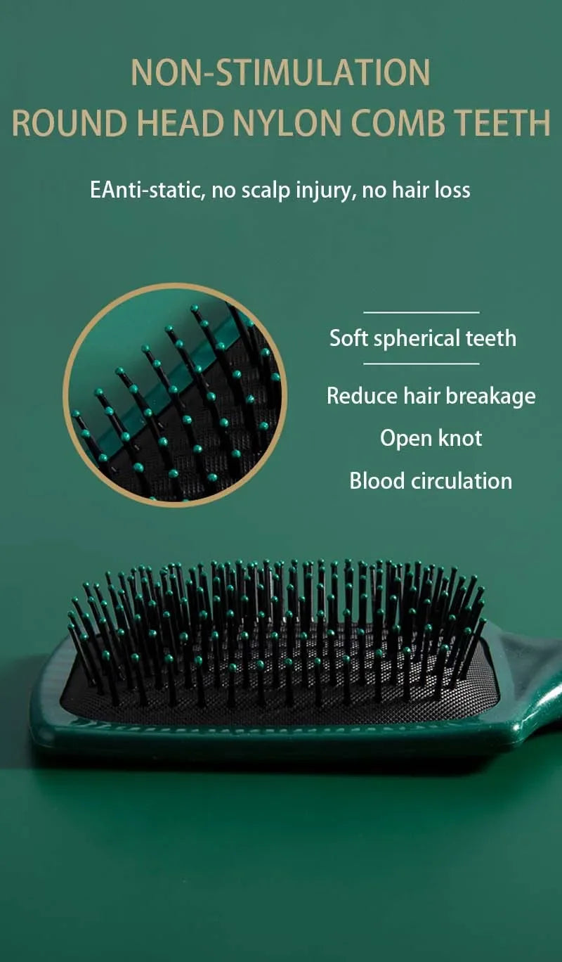 Anti-Static Oval round Air Cushion Comb Scalp Massage Exfoliating Tool for Salon SPA Professional Hair Styling Care Accessory