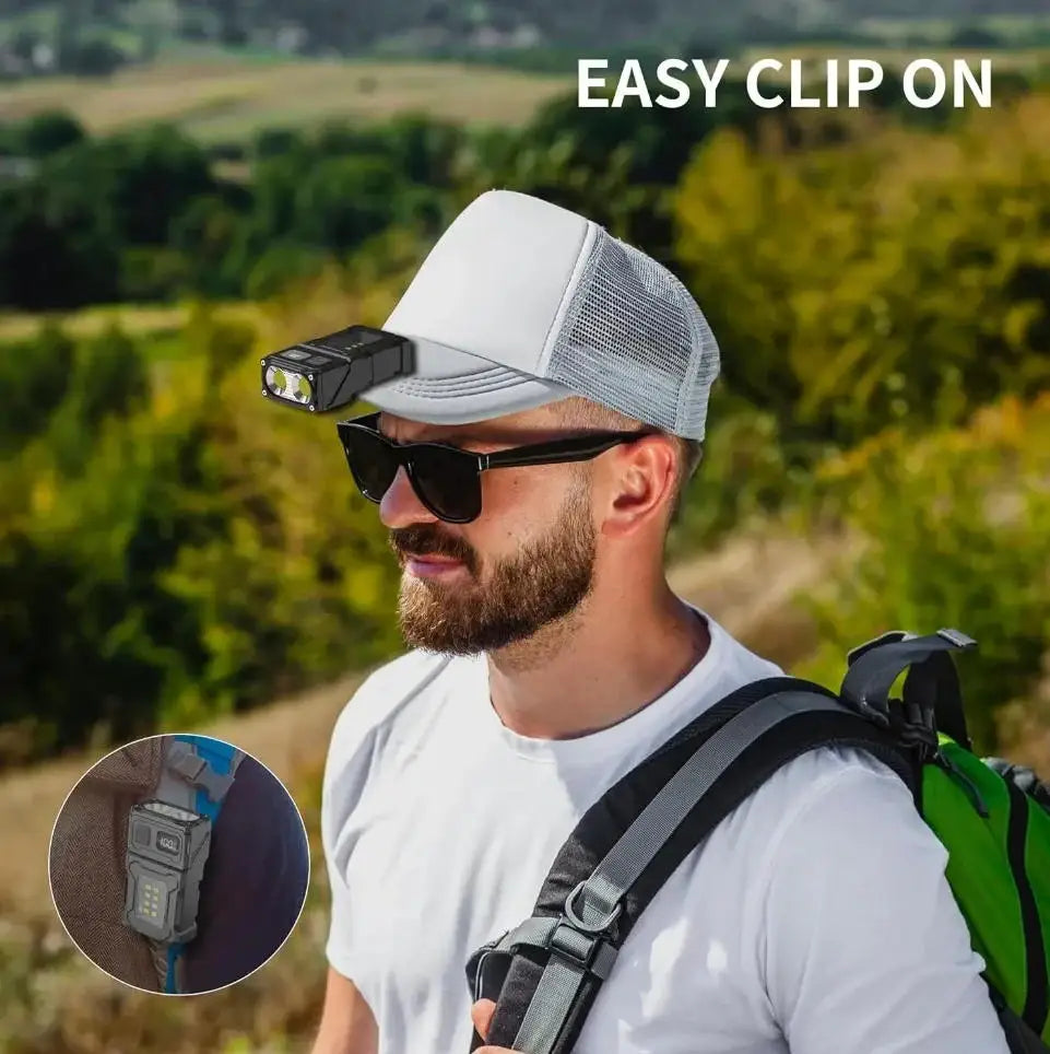 Super Bright Mini LED Flashlight USB Rechargeable Portable COB Torch with Magnetic Tail & Clip for Outdoor Camping Emergency Wor
