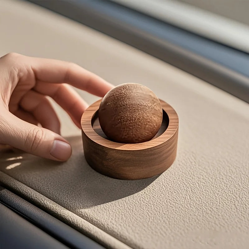 Car & Home Essential Oil Diffuser - Made of Wood Mini Cute Natural Fragrance Diffuser Suitable for Bedroom Living Room Bathroom