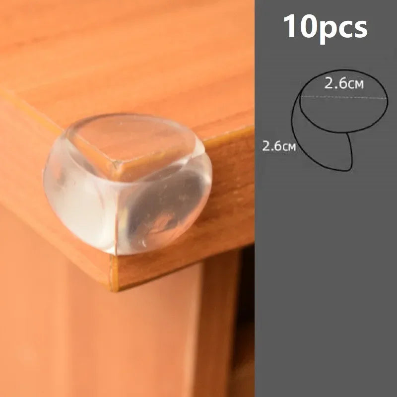 4/10pcs Children Anti Collision Corner Edge Protection Guards Baby Safety Corner Silicone Protector Table Soft Transparent