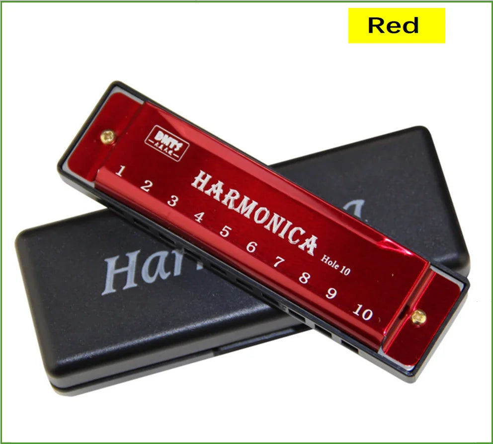 Harmonica Key of C 10 Hole Diatonic Harmonica C with Case for Beginner Students Kids Gift with Case