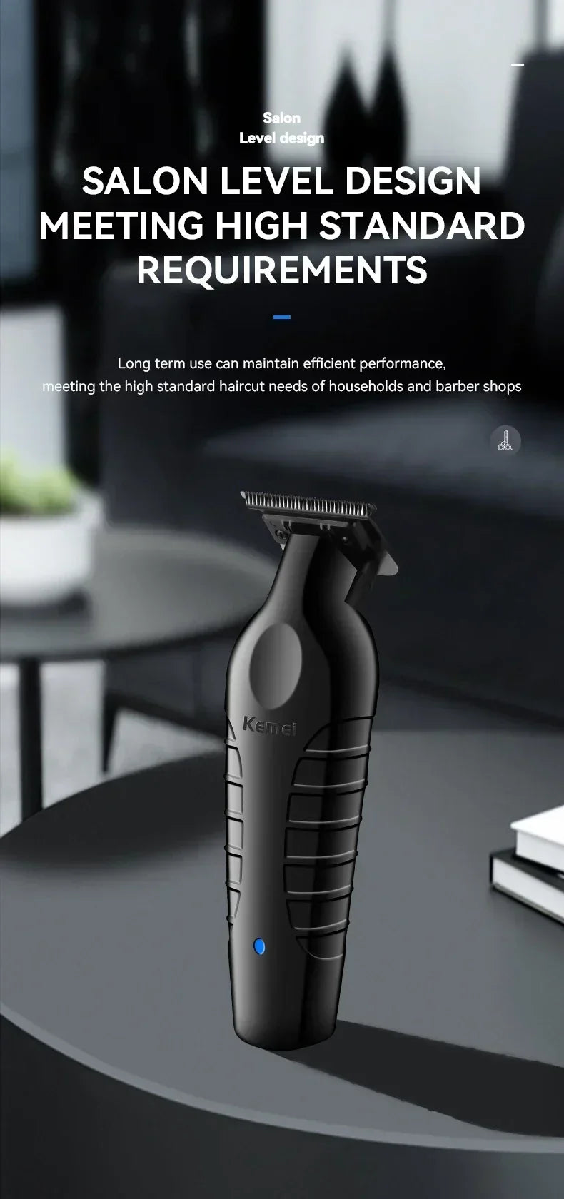 Kemei KM-2299 USB Fast Charging Clippers Barber Machine 1200MA Rechargeable Cordless Hair Trimmer Kemei Electric Hair Clipper