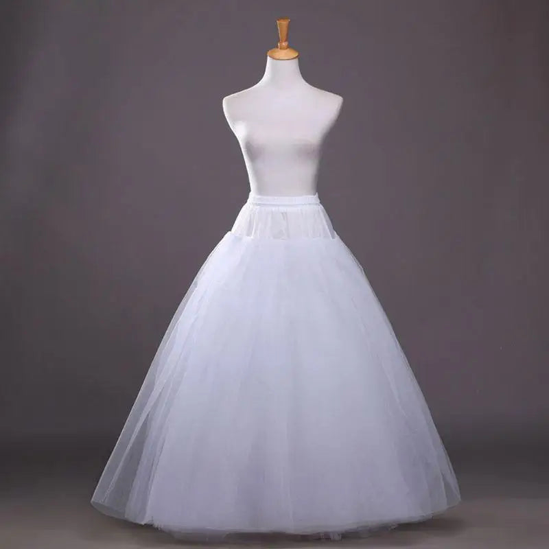 Jupon de robe de mariée 4 couches blanc sans cerceaux Crinoline Jupon de bal de mariée Jupe doublée femme Robe de soirée Jeu de rôle