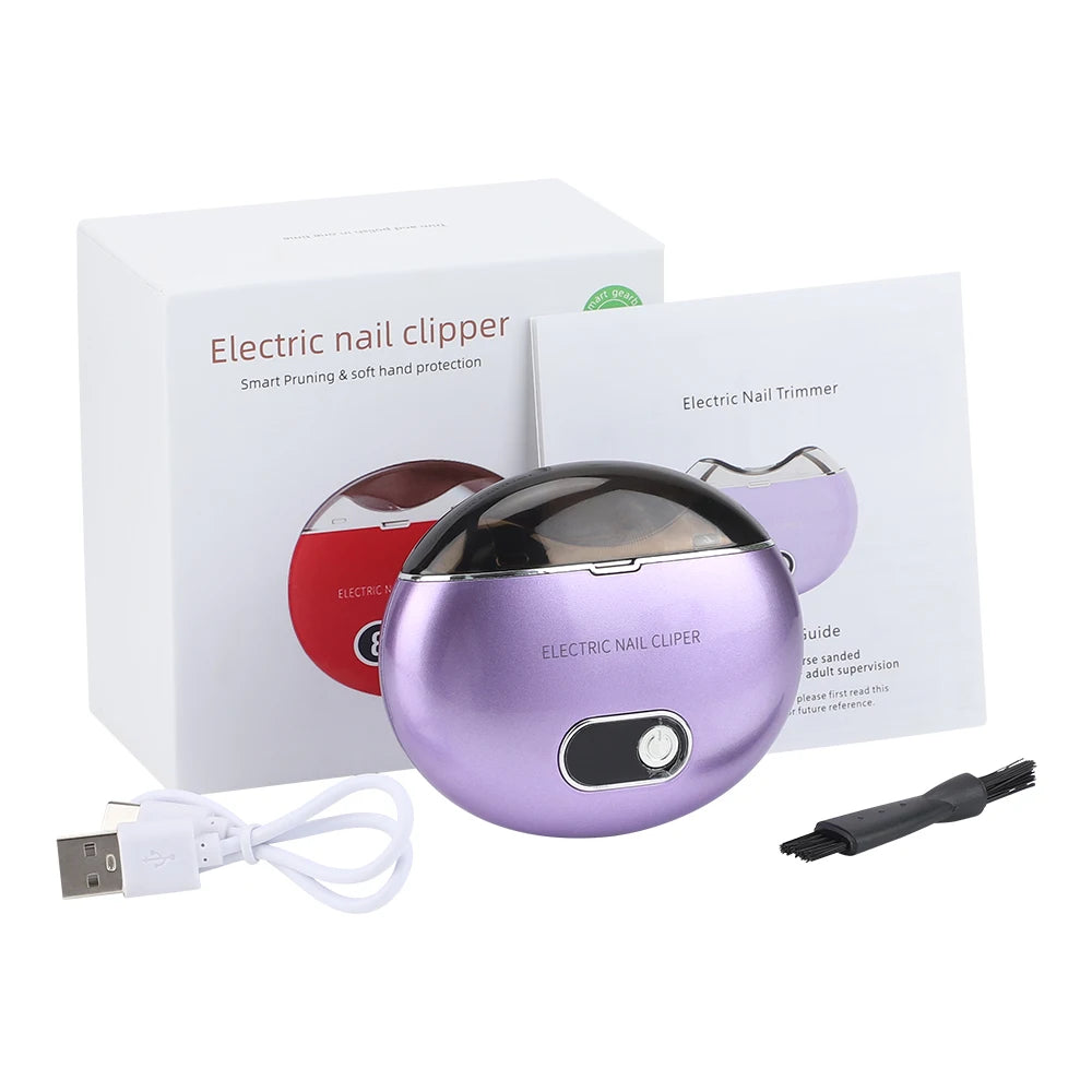 Coupe-ongles électrique avec lumière LED 2 en 1 automatique, lime à ongles, tondeuse pour bébé et adulte, mini outils de manucure, soin des ongles