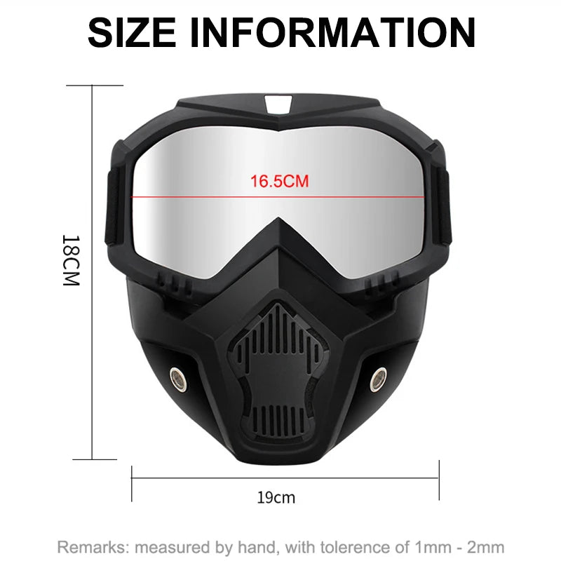 2025 NEW Outdoor Sports Windproof Mask Goggle HD Motorcycle Glasses Snowboard Eyewear Riding Motocross Summer UV Sunglasses