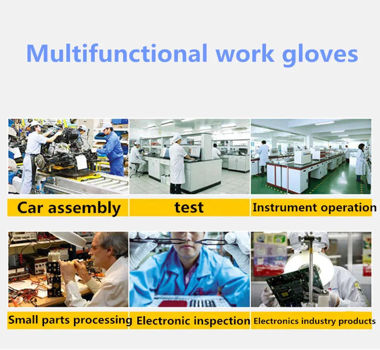 10/20 Pair Logo Free Polyurethane Gloves Safety Work Gloves Repair Gloves Palm Coated Gloves Carpenter Repairman Supplies