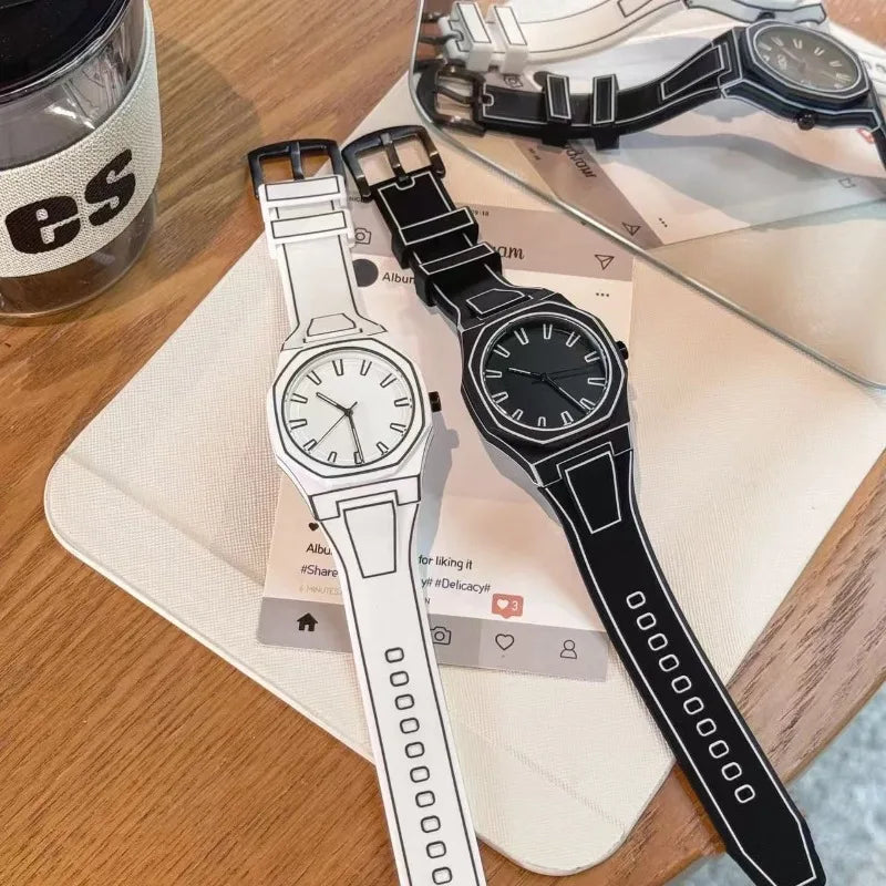 Men's watch, comic school high-value quartz watch