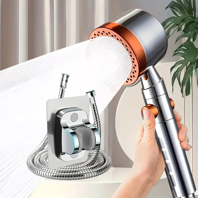 New High Pressure Water Saving Filter Shower Head 5 Modes Handheld Shower Head One Button Stop Bathroom Accessories Set - Shoppiline