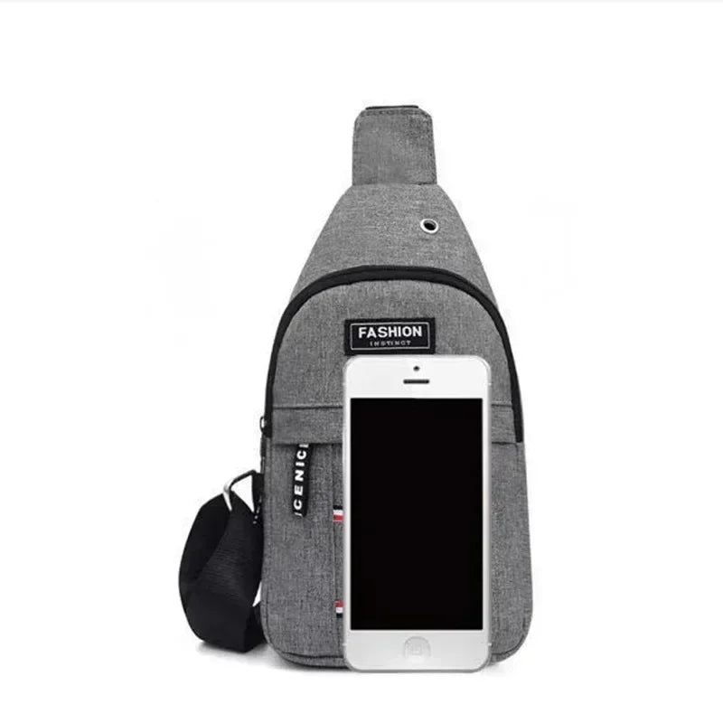 Men's Waterproof Chest Bag, Adjustable Shoulder Strap, Large Capacity, Outdoor Sports, Casual Fashion，water-resistant Fabric