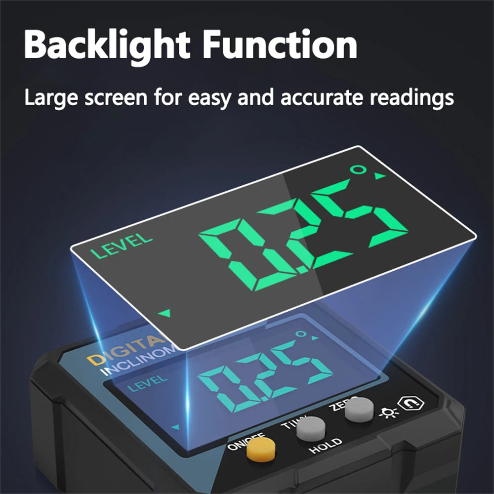 Woodworking Tools 4-sided Magnetic Dual Laser Inclinometer Digital Angle Measuring Instrument with Tilt Measurement Laser Level - Shoppiline