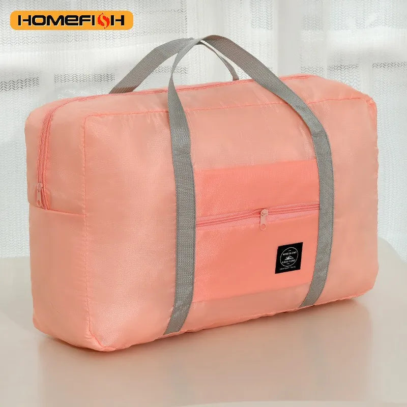 Homefish Folding Travel Storage Bag Large Capacity Luggage Handbag for Travel Moving