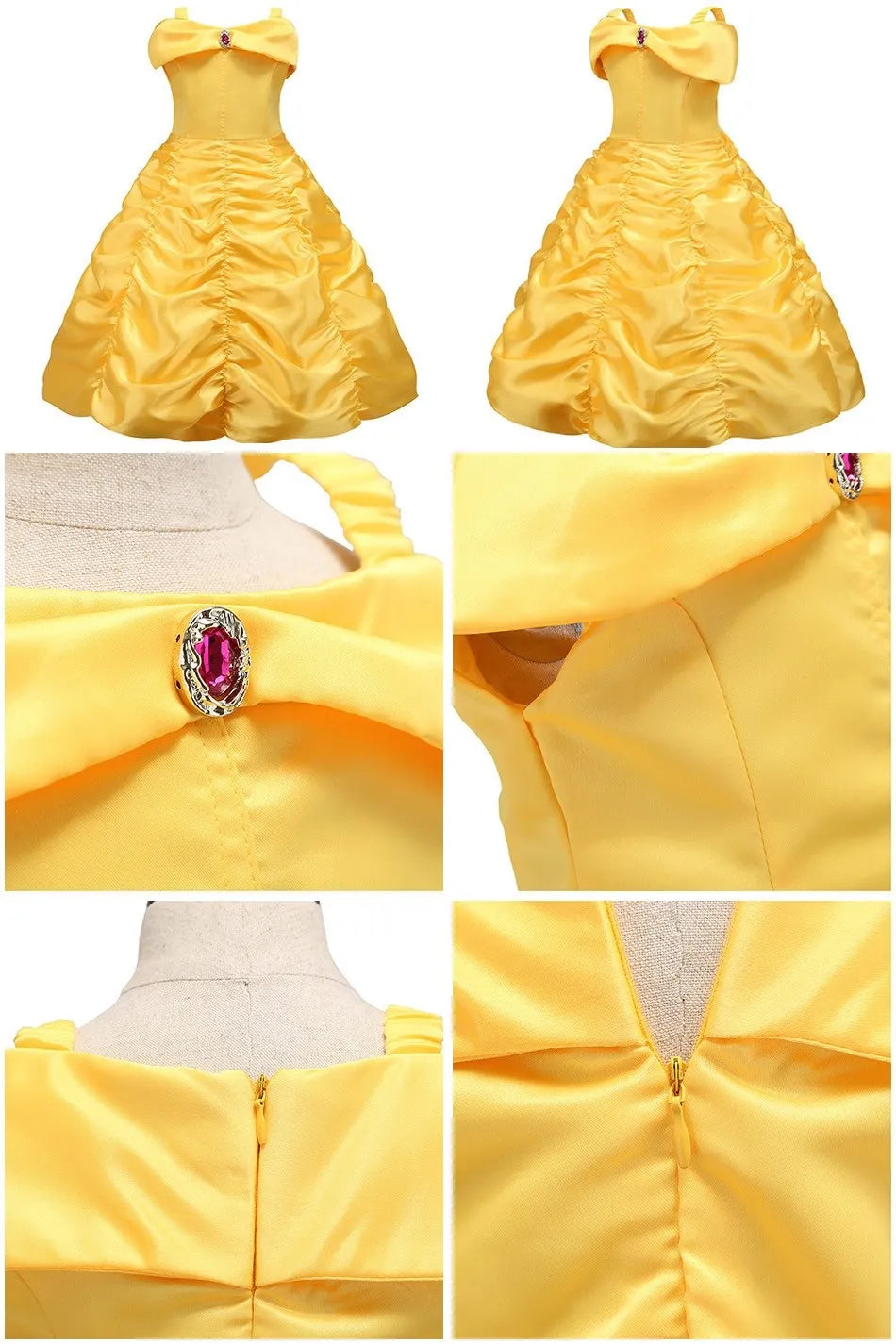 Kids Cinderella Costume Princess Dress for Girls Children Rapunzel Snow White Belle Jasmine Elsa Aurora Cosplay Carnival Dresses