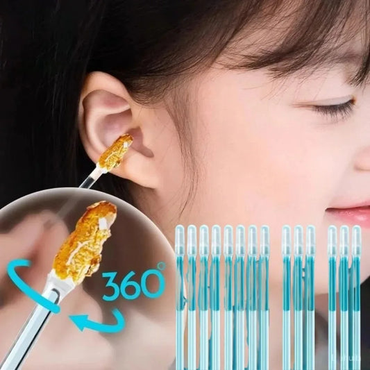 Sticky Ear Digger Tool Spiral Ear Wax Cleaner Soft Not Hurt Ear Pick Digging Spoon Safe Ear Cleaning Cotton Swabs