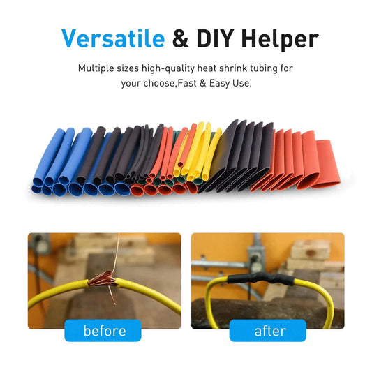 300W Hot Air Heat Gun 328pcs Heat Shrink Tube With Hot Air Guns Kit EU US 110V 220V Heat Shrink Tubing Kit 2:1 - Shoppiline