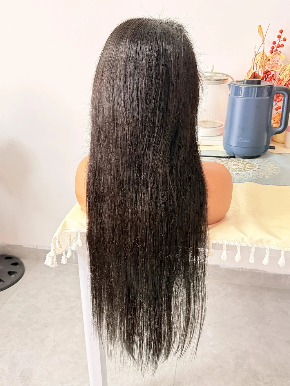 40 Inch Bone Straight Human Hair Wig 13x4 13x6 HD Transparent Lace Wigs Brazilian Full Lace Frontal Wig For Women 300% Density