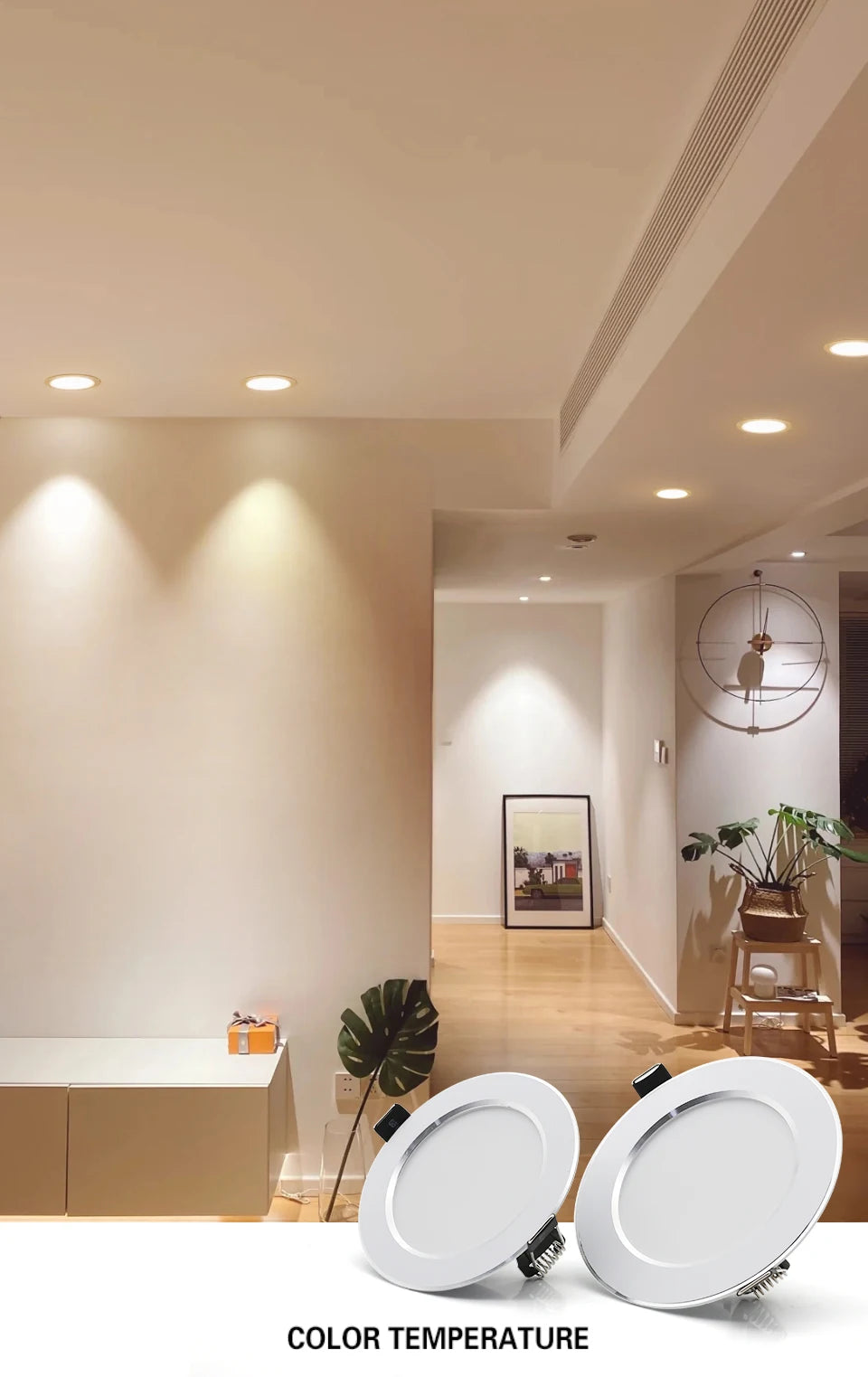 Spotlights LED Ceiling Downlight AC 220V 18W 15W 12W 9W 7W Recessed Round Lamp Spot LED Dowm Light Hidden Indoor Lighting Panel