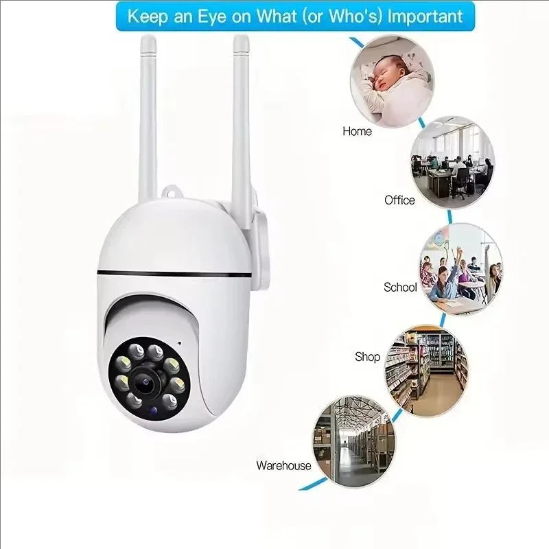 3MP WiFi Camera Home PTZ IP Camera Auto Tracking Security CCTV Camera Color Night Audio Wireless Surveillance Camera - Shoppiline