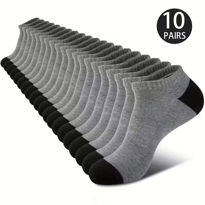 5/10-Pack Unisex Comfort-Fit Ankle Socks For All, Breathable & Lightweight - Ideal For Sports & Daily Wear