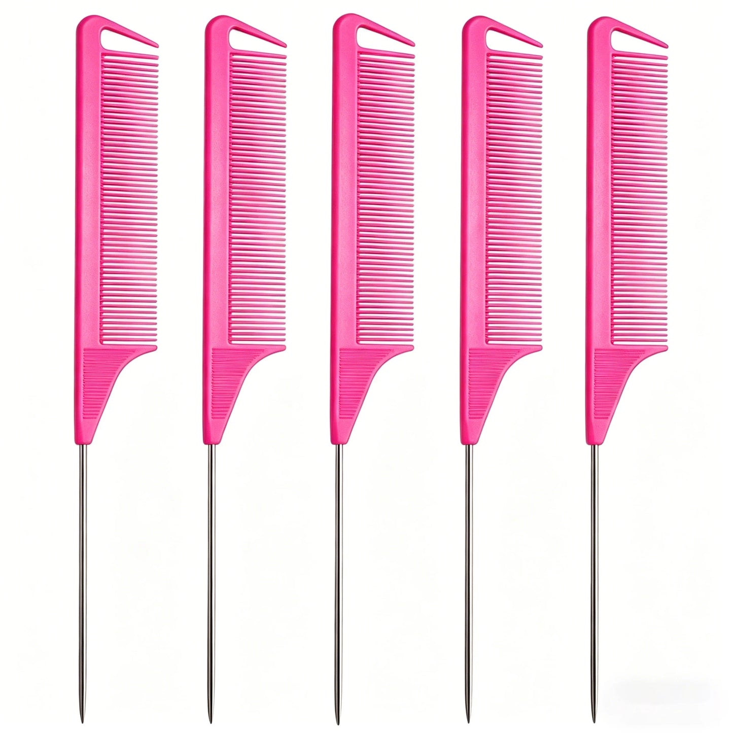 1pcs stainless steel pointed tail hair comb professional hair comb hair brush salon hair styling tool hair comb
