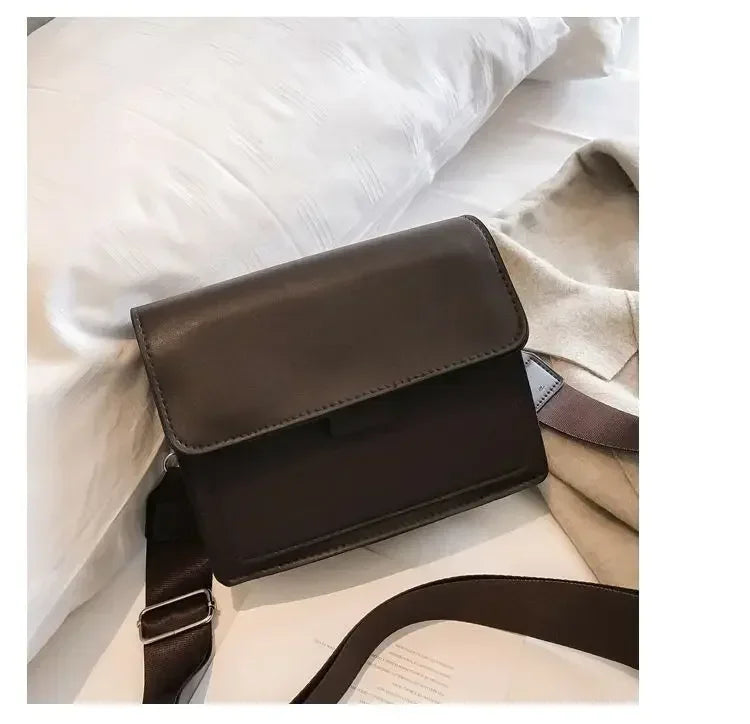 Women PU Leather Crossbody Bag Fashion Shoulder Messenger Handbag Small Flap Bag for Travel
