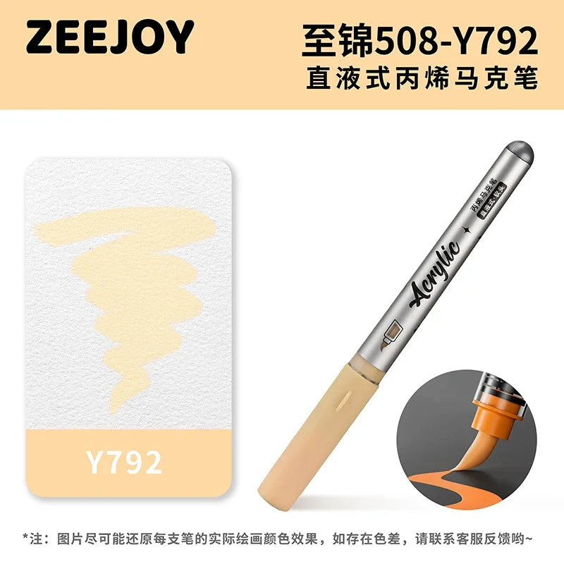 ZEEJOY 120/12/1 Colors Direct Liquid Acrylic Marker Pens Waterproof Pen Soft Brush Nib for Manga School Art Supplies Stationery