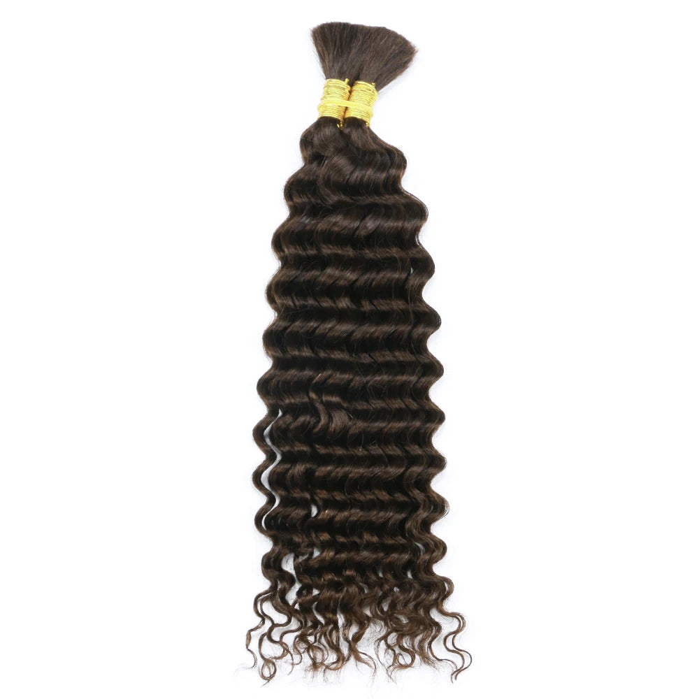 Cheveux à tresser humains Deep Wave en vrac Cheveux humains 100g Sans trame Extensions de cheveux humains Cheveux à tresser humains micro pour tresses bohèmes
