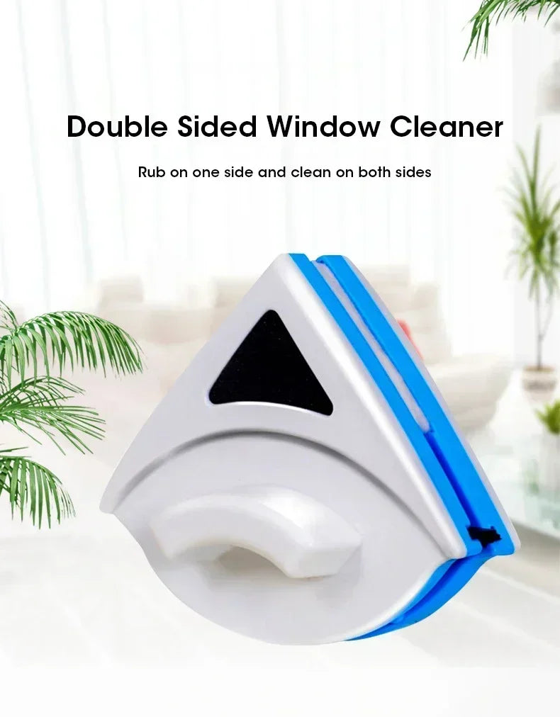 Dual Sided Magnetic Glass Cleaner High Rise Window Wiper With Automatic Drainage System For Home Office Multi Surface Cleaning