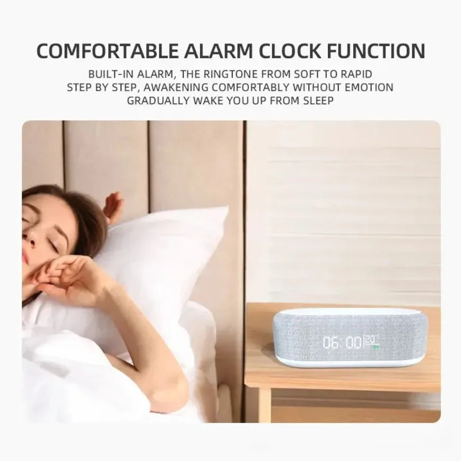 Alarm Clock Wireless Chargers Pad Phone Bedroom Lamp Night Light Desk Thermometer For iPhone 17 16 15 14 13 Fast Charging Dock - Shoppiline