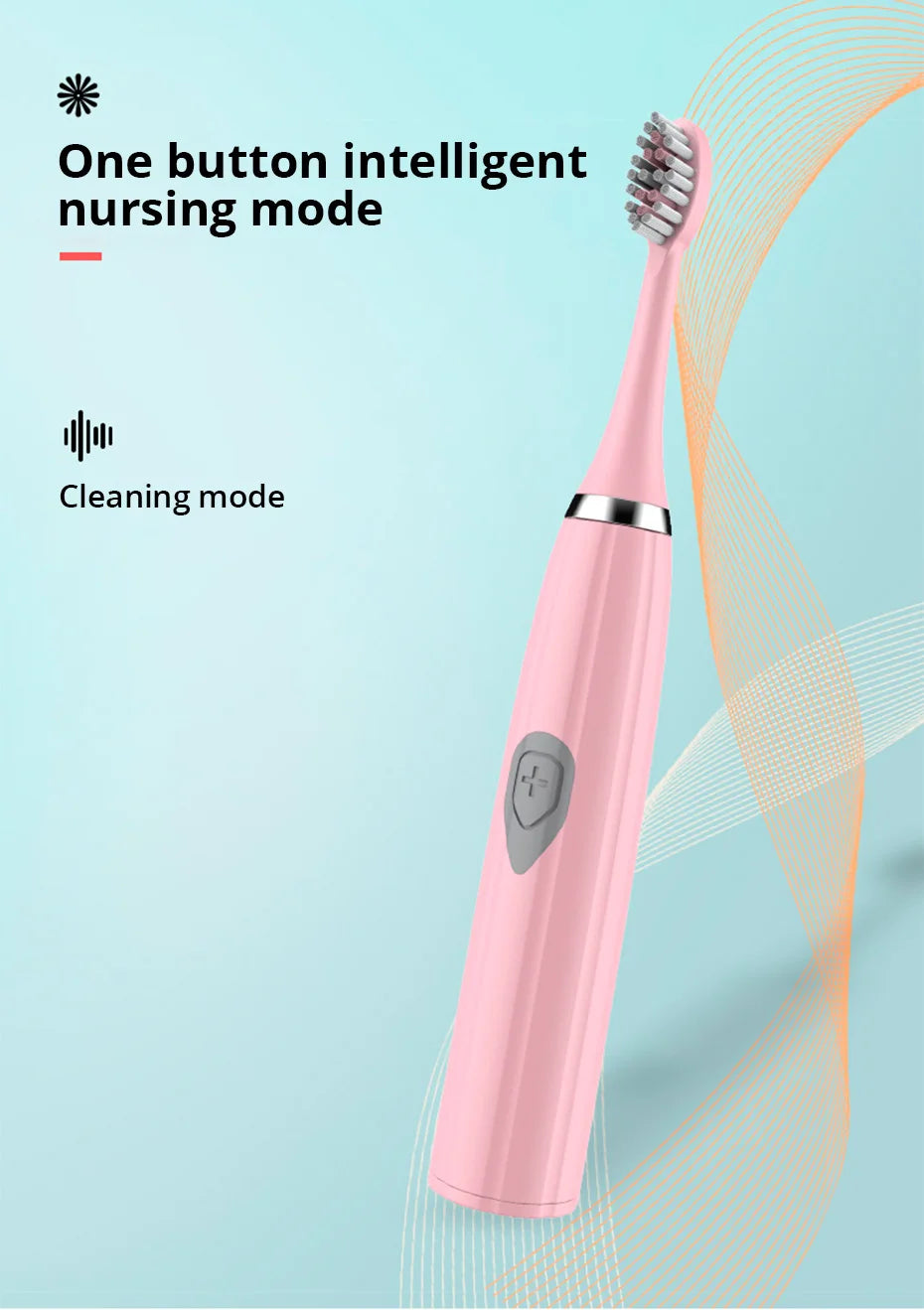 Tongwode Electric Toothbrush for Adults Soft Bristle Portable Battery Endurance IPX6 Waterproof Intelligent Effective Oral Care